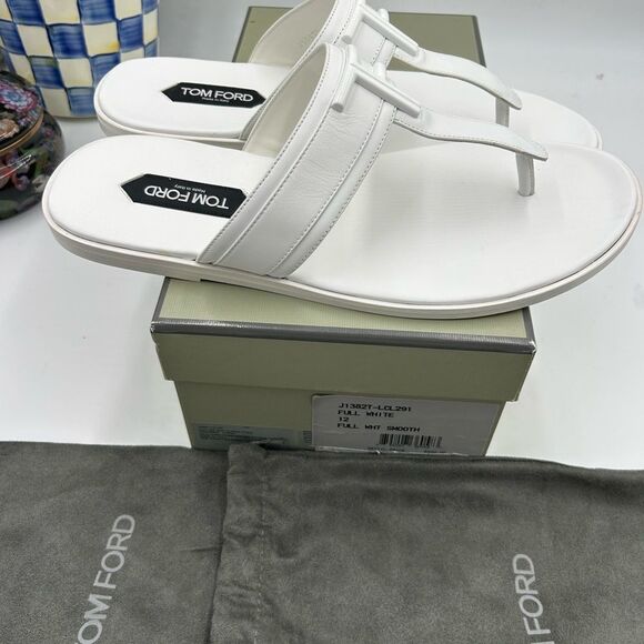 Men's Tom Ford, leather sandals, size 12 made in Italy - Picture 10 of 10